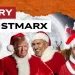 Immagine natalizia. Donald Trump, Guido Crosetto e Stefano Lo Russo vestiti da babbo Natale in primo piano