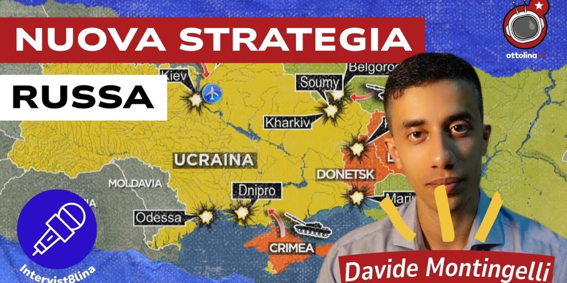 Mappa del fronte della guerra fra Russia e Ucraina. Davide Montingelli in primo piano