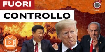 Paesaggio naturale in fiamme. Xi Jinping, Donald Trump e Benjamin Netanhyau in primo piano