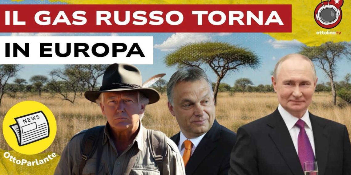 Paesaggio naturale. Donald Trump, Viktor Orban e Vladimir Putin in primo piano