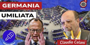 Parlamento tedesco. Friedrich Merz e Claudio Celani in primo piano