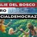 Rappresentazione grafica di una famiglia hippie in un paesaggio bucolico