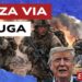 Scenario di guerra con esplosioni e soldati. Elia Morelli in primo piano