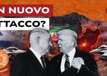 Bandiere di Israele, Iran e USA con due aerei da guerra sullo sfondo. Benjamin Netanhyau e Donald Trump in primo piano