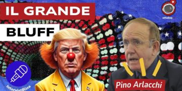 Donald Trump truccato da clown e Pino Arlacchi