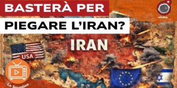 Esplosioni viste dall'alto. Bandiere di USA, Eu e Israele