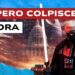 Il Campidoglio USA in un contesto da Guerre Stellari. Donald Trump vestito da Darth Vader in primo piano