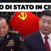 Immagine dall'altro di militari cinesi. Zhang Youxia e Xi Jinping in primo piano