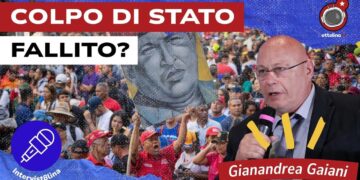 Manifestazione per Hugo Chavez in Venezuela. Gianandrea Gaiani in primo piano