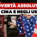 Persona che vive in strada intento a dormire avvolto nella bandiera USA