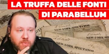 Alcuni quotidiani statunitensi d'epoca. Mirko Campochiari (Parabellum) in primo piano
