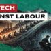 Disegno che rappresenta la contrapposizione fra lavoratori dell'industria e lavoratori informatici