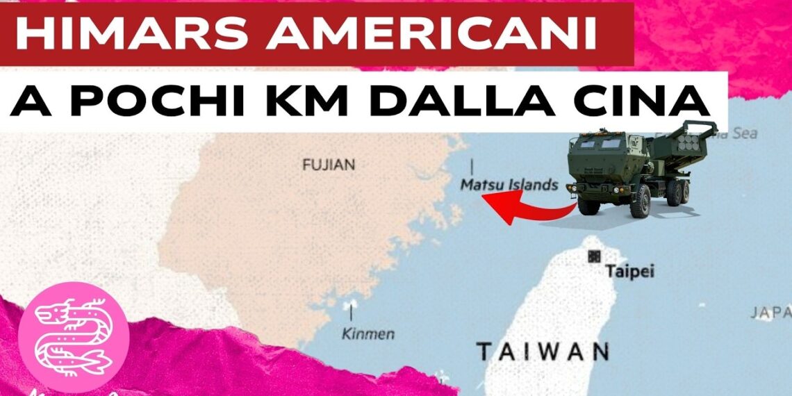 Mappa di Taiwan con carri armati