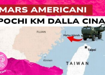 Mappa di Taiwan con carri armati