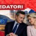 Palazzo del Parlamento europeo. Mario Draghi, Ursula von der Leyen e Donald Trump in primo piano