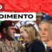 Simboli di partiti italiani coperti dai loro esponenti. Roberto Vannacci, Giorgia Meloni, Antonio Tajani e Matteo Salvini in primo piano