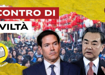Strada cinese affollata. Wang Yi e Marco Rubio in primo piano