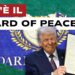 Vessillo del Board of Peace. Donald Trump mostra un'adesione al Board in primo piano
