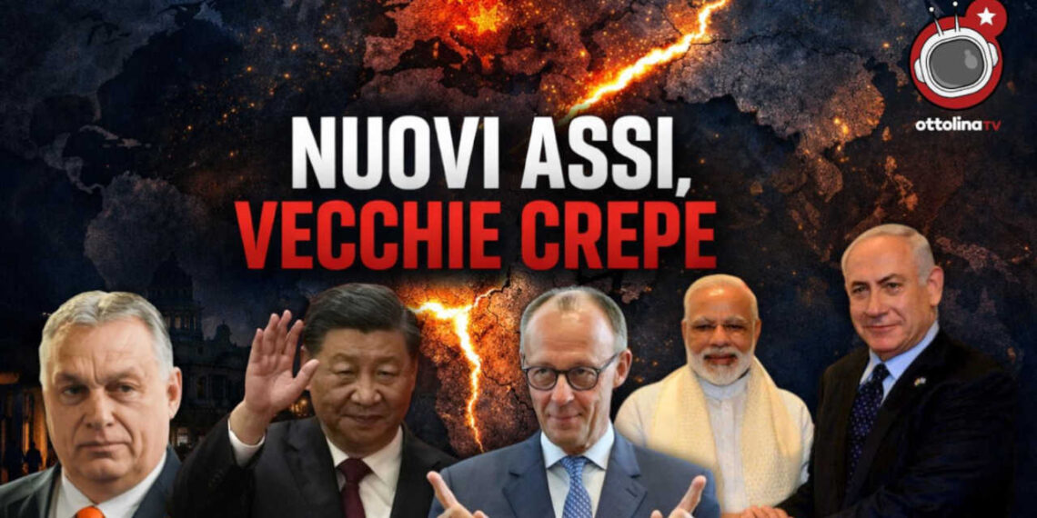 Victor Orban, Xi Jinping, Friedrich Merz, Narendra Modi e Benjamin Netanhyau