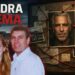 Virginia Giuffre e il principe Andrea con Buckingham palace sullo sfondo a destra. A sinistra, la bacheca degli Epstein files