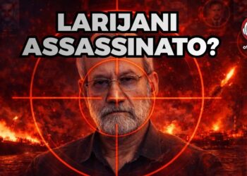 Ali Larijani al centro di un mirino