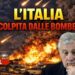 Base NATO di Erbil in fiamme dopo l'attacco, con bandiera italiana. Antonio Tajani in primo piano