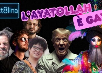 Copertina di Bett8lina con Donald Trump e un Ayatollah gay