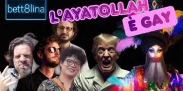 Copertina di Bett8lina con Donald Trump e un Ayatollah gay