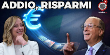 Euro che volano via. Giorgia Meloni e Larry Fink in primo piano