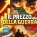 Immagine che simboleggia l'aumento del prezzo del gas a sinistra. A destra mappa dell'Iran