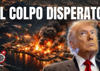 Isola proibita iraniana colpita dai bombardamenti. Donald Trump in primo piano