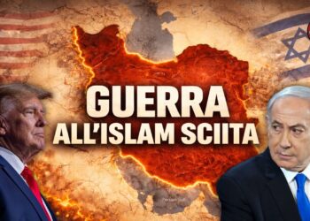 Mappa dell'Iran con a lato le bandiere USA e israeliana. Donald Trump e Benjamin Netanhyau in primo piano