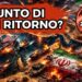 Scenario caotico di guerra con tutto ciò che simboleggia il conflitto fra Iran e Stati Uniti