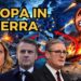 Scenario che evoca l'entrata in guerra dell'Europa. Giorgia Meloni, Emmanuel Macron e Keir Starmer in primo piano