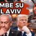 Tel Aviv bombardata. Benjamin Netanhyau e Donald Trump pensierosi in primo piano