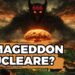 Una bestia satanica si staglia nel cielo incombendo su un fungo atomico che si eleva dalla mappa dell'Iran