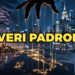 Città statunitense sullo sfondo. Una mano tiene i fili dell'Italia in primo piano