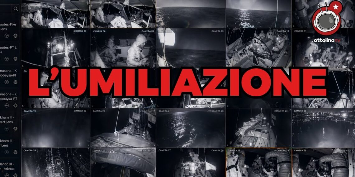 Collage di immagini del sequestro delle navi della Global Sumud Flotilla