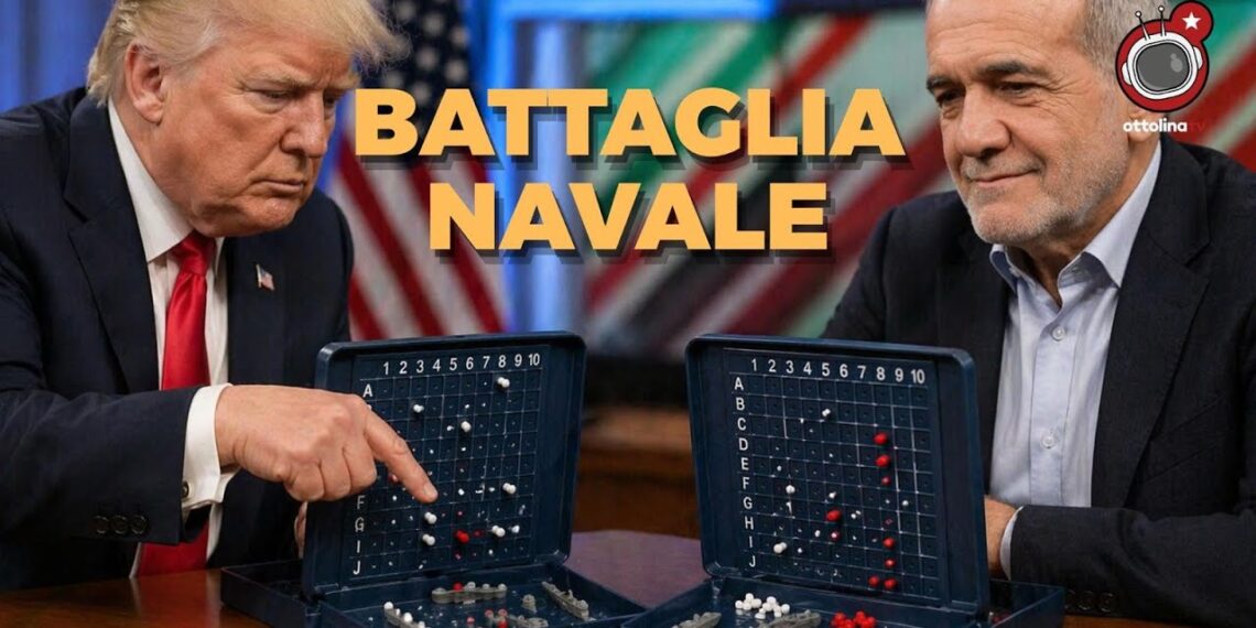 Donald Trump e Masoud Pezeshkian giocano a battaglia navale in uno studio istituzionale