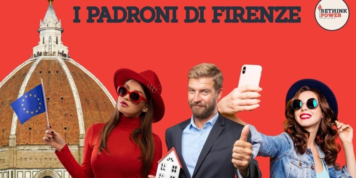 Due turiste a Firenze con nel mezzo un agente immobiliare.