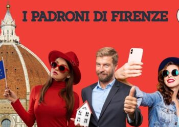 Due turiste a Firenze con nel mezzo un agente immobiliare.