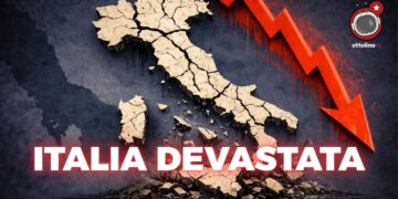 Italia frantumata e indice di borsa in calo
