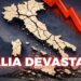 Italia frantumata e indice di borsa in calo