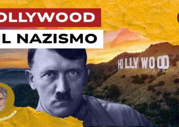 La collina con la scritta Hollywood e Adolf Hitler in primissimo piano