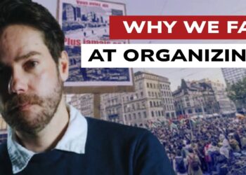 Manifestazione di piazza. Rodrigo Nunes in primo piano