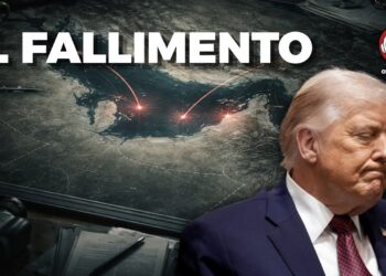 Mappa dello Stretto di Hormuz. Donald Trump perplesso in primo piano