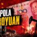 Simboli petroliferi e una banconota da 100 yuan