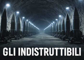 Tunnel sotterraneo con schieramento di missili