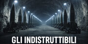 Tunnel sotterraneo con schieramento di missili