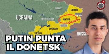 Mappa delle regioni di confine di Russia e Ucraina. Davide Montingelli in primo piano